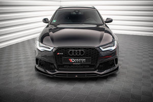 Maxton frontsplitter til Audi A6 RS6 Look C7 – blank sort – billede 2 af 5