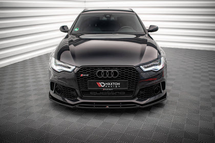 Maxton frontsplitter til Audi A6 RS6 Look C7 – blank sort – billede 2 af 5