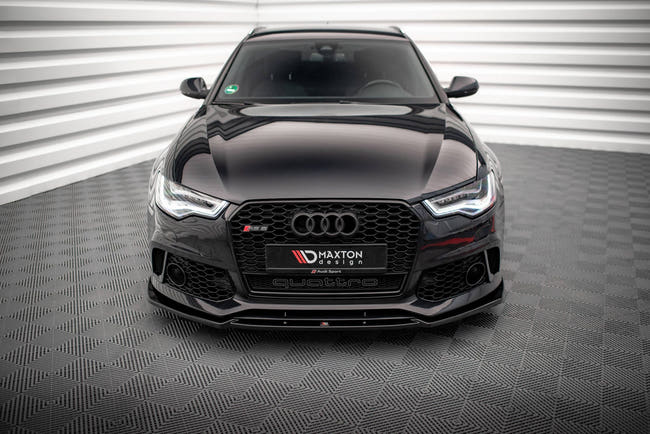 Maxton frontsplitter til Audi A6 RS6 Look C7 – blank sort – billede 2 af 5