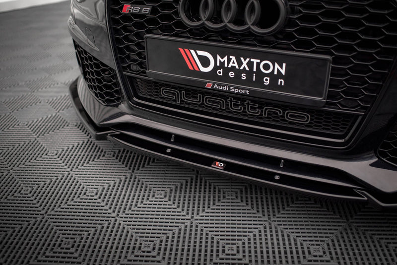Maxton frontsplitter til Audi A6 RS6 Look C7 – blank sort – billede 3 af 5