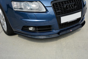 Maxton frontsplitter til Audi A6 S-Line C6 – blank sort – billede 3 af 8