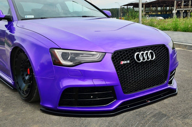 Maxton frontsplitter til Audi RS5 8T / 8T Facelift – blank sort – billede 2 af 9