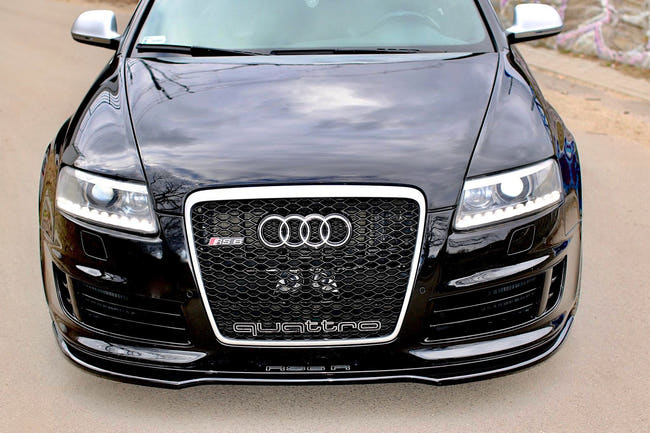 Maxton frontsplitter til Audi RS6 C6 – blank sort – billede 2 af 6
