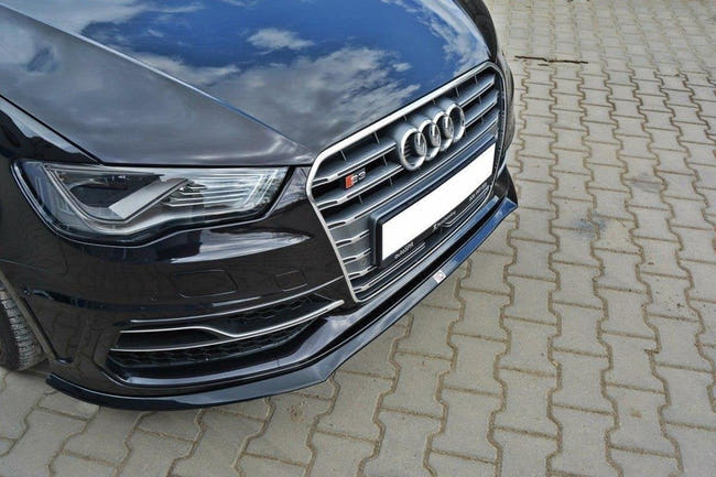 Maxton frontsplitter til Audi S3 / A3 S-Line 8v Hatchback / Sportback – blank sort – billede 2 af 5