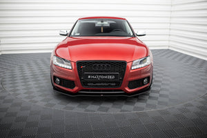 Maxton Front Splitter Audi S5 / A5 S-Line 8T - Gloss Black