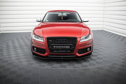 Maxton Front Splitter Audi S5 / A5 S-Line 8T - Gloss Black