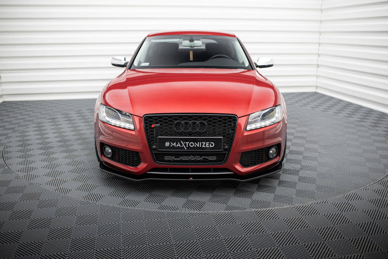 Maxton Front Splitter Audi S5 / A5 S-Line 8T - Gloss Black