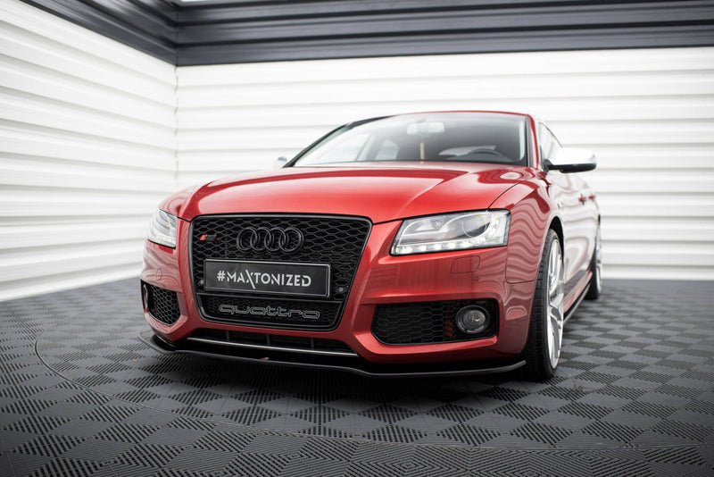Maxton Front Splitter Audi S5 / A5 S-Line 8T - Gloss Black