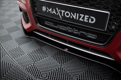 Maxton Front Splitter Audi S5 / A5 S-Line 8T - Gloss Black