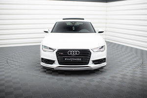 Maxton Front Splitter Audi S7 / A7 S-Line C7 Fl - Gloss Black