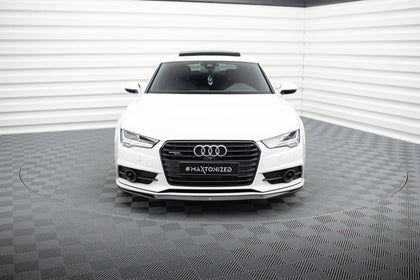 Maxton Front Splitter Audi S7 / A7 S-Line C7 Fl - Gloss Black