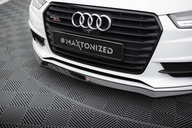 Maxton Front Splitter Audi S7 / A7 S-Line C7 Fl - Gloss Black