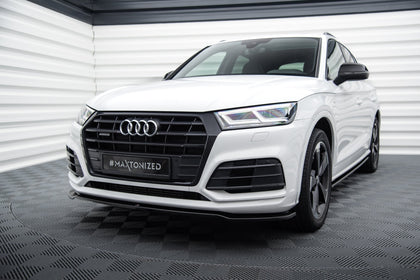 Maxton Front Splitter Audi Sq5/Q5 S-Line Mkii - Gloss Black