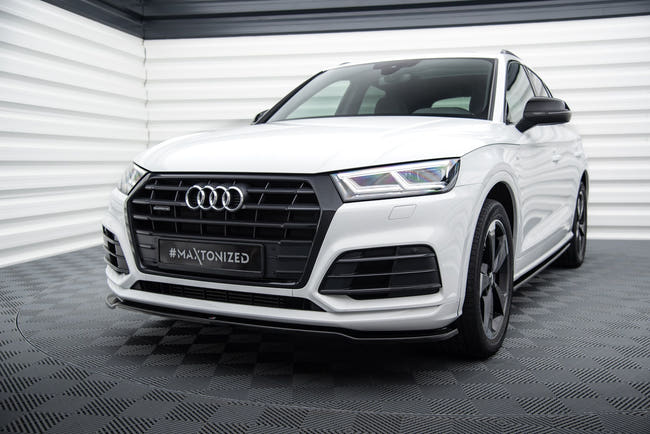 Maxton Front Splitter Audi Sq5/Q5 S-Line Mkii - Gloss Black
