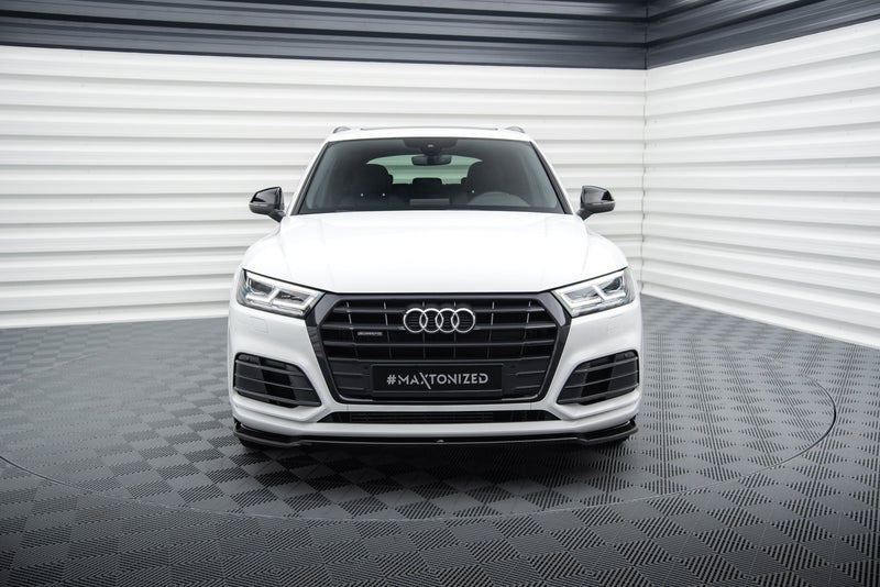Maxton Front Splitter Audi Sq5/Q5 S-Line Mkii - Gloss Black