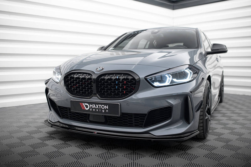 Maxton frontsplitter til BMW 1 M-Pack/ M135i / 128ti F40 – blank sort – billede 1 af 5