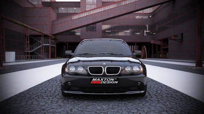 Maxton frontsplitter til BMW 3 E46 Saloon Facelift Model – blank sort – billede 2 af 3