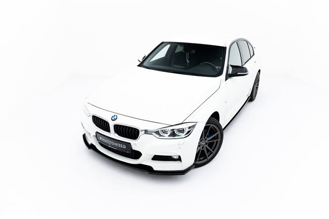 Maxton frontsplitter til BMW 3 M-Pack F30 / F30 Facelift – blank sort – billede 2 af 7