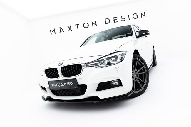 Maxton frontsplitter til BMW 3 M-Pack F30 / F30 Facelift – blank sort – billede 1 af 7