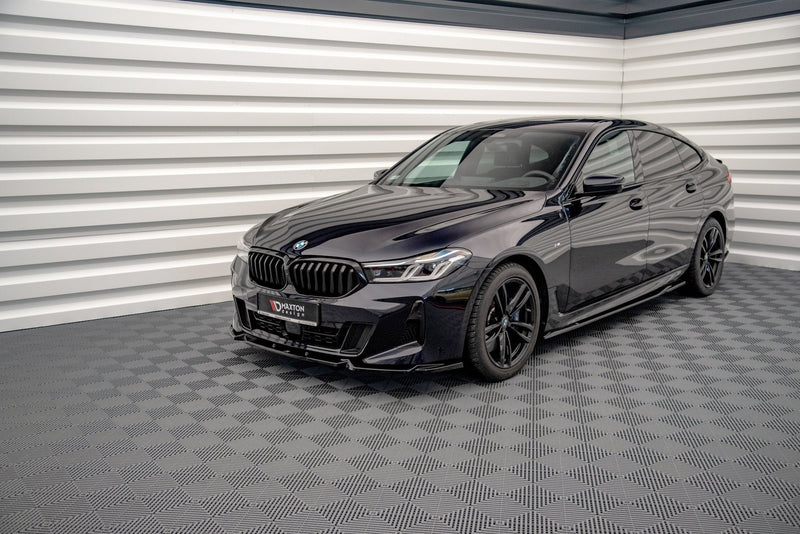 Maxton frontsplitter til BMW 6 GT M-Pack G32 Facelift – blank sort – billede 1 af 4