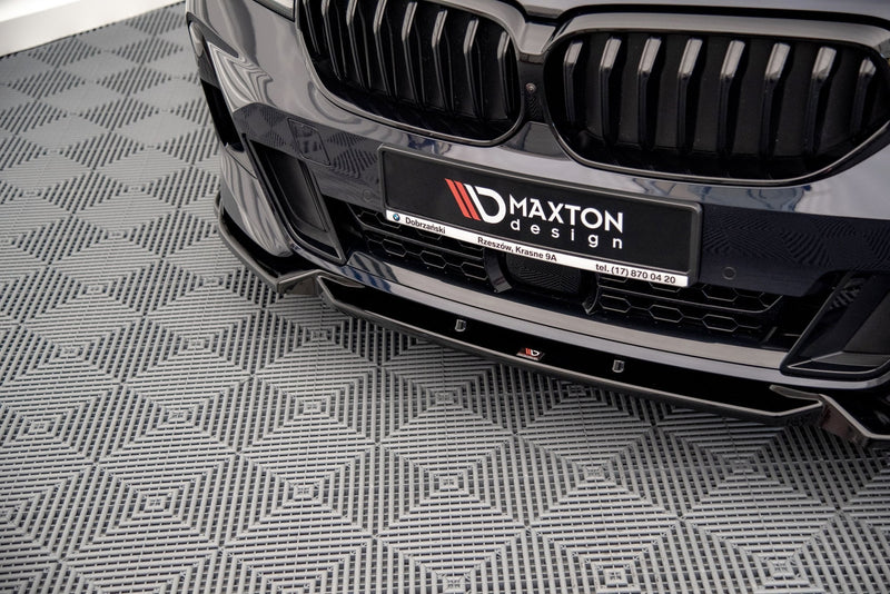 Maxton frontsplitter til BMW 6 GT M-Pack G32 Facelift – blank sort – billede 2 af 4