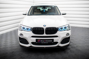 Maxton frontsplitter til BMW X3 M-Pack F25 Facelift – blank sort – billede 2 af 5