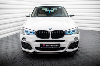 Maxton frontsplitter til BMW X3 M-Pack F25 Facelift – blank sort – billede 2 af 5