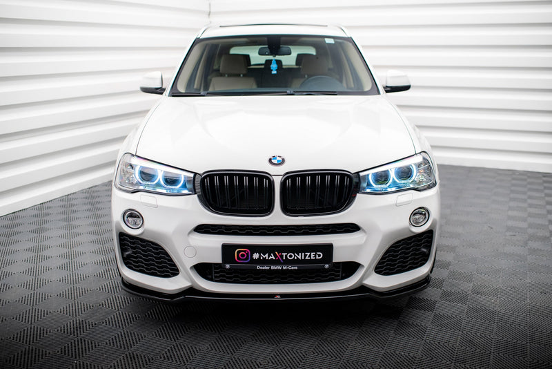Maxton frontsplitter til BMW X3 M-Pack F25 Facelift – blank sort – billede 2 af 5