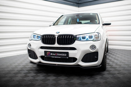 Maxton frontsplitter til BMW X3 M-Pack F25 Facelift – blank sort – billede 1 af 5