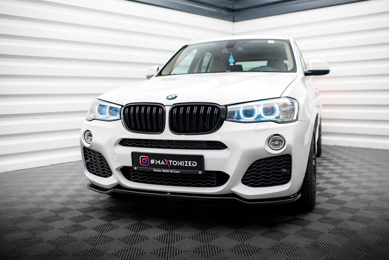 Maxton frontsplitter til BMW X3 M-Pack F25 Facelift – blank sort – billede 1 af 5