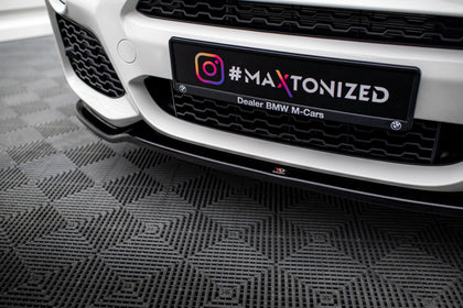 Maxton frontsplitter til BMW X3 M-Pack F25 Facelift – blank sort – billede 3 af 5
