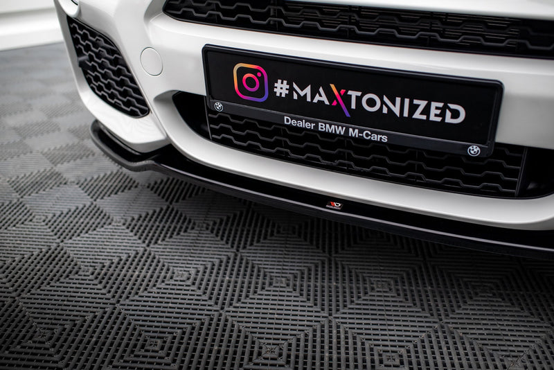 Maxton frontsplitter til BMW X3 M-Pack F25 Facelift – blank sort – billede 3 af 5