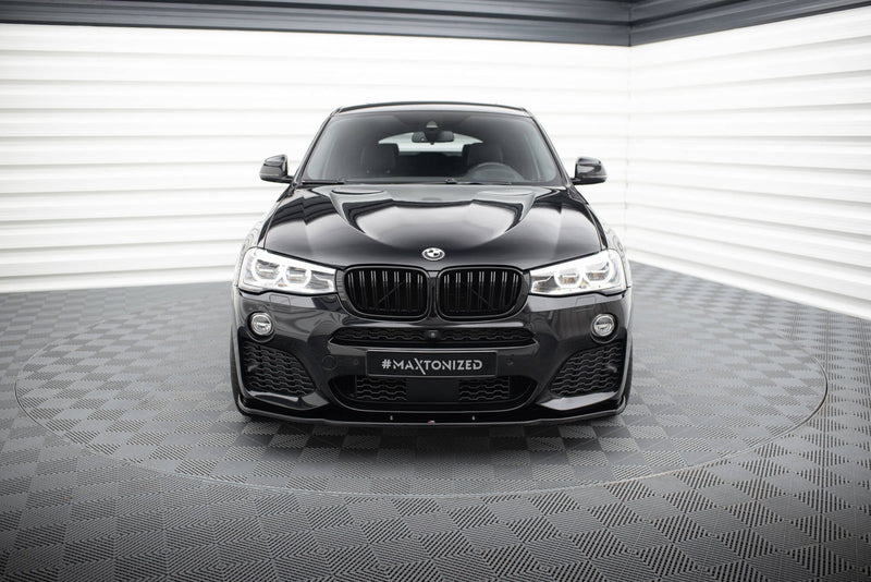 Maxton frontsplitter til BMW X4 M-PACK – blank sort – billede 2 af 6