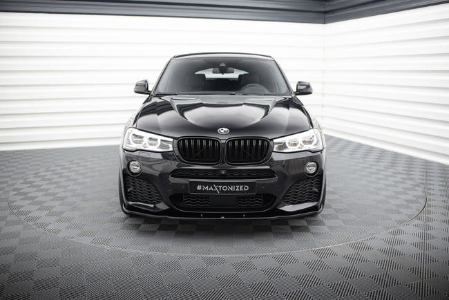Maxton frontsplitter til BMW X4 M-PACK – blank sort – billede 2 af 6
