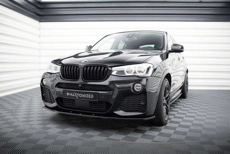 Maxton frontsplitter til BMW X4 M-PACK – blank sort – billede 1 af 6