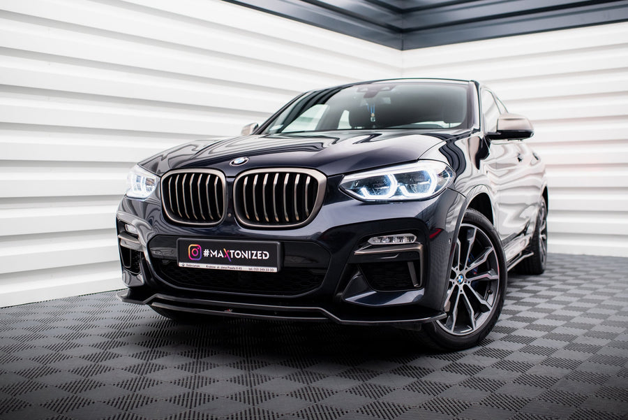 Maxton frontsplitter til BMW X4 M-Pack G02 – blank sort – billede 1 af 5