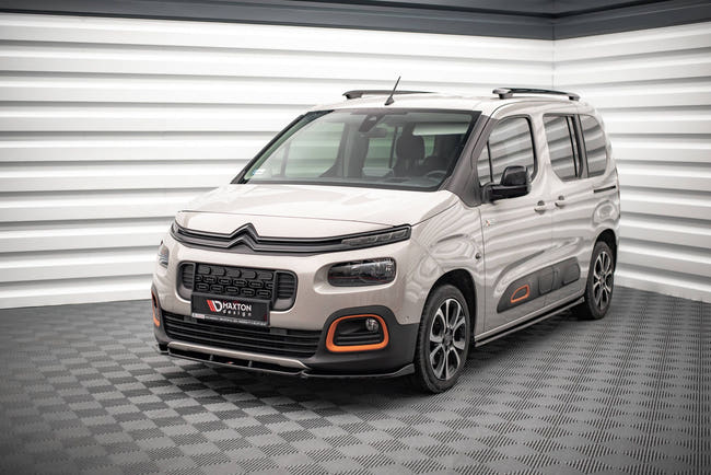Maxton frontsplitter til Citroen Berlingo Mk3 – blank sort – billede 1 af 5