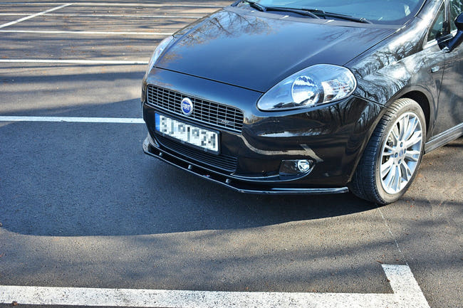 Maxton frontsplitter til Fiat GrandE Punto Standard – blank sort – billede 2 af 3