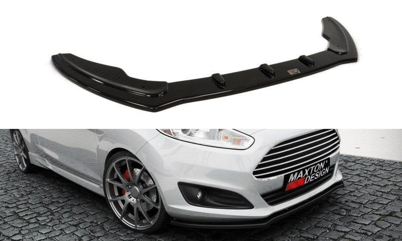 Maxton frontsplitter til Ford Fiesta Mk7 Facelift – blank sort – billede 1 af 3