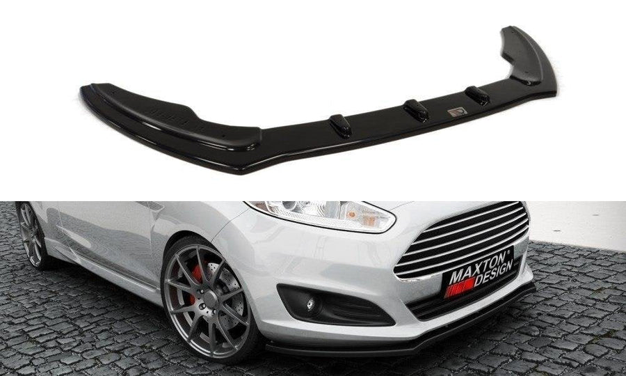 Maxton frontsplitter til Ford Fiesta Mk7 Facelift – blank sort – billede 1 af 3