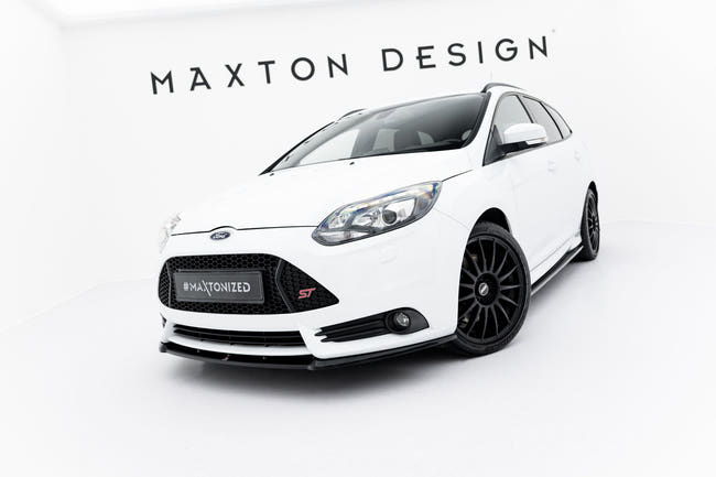 Maxton frontsplitter til Ford Focus ST Mk3 (Cupra) – blank sort – billede 1 af 7