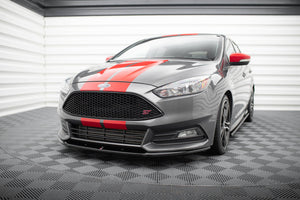 Maxton frontsplitter til Ford Focus ST Mk3 Facelift (Cupra) – blank sort – billede 1 af 5