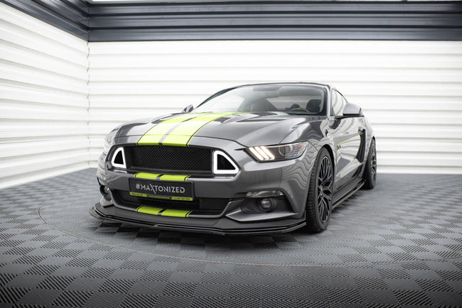 Maxton frontsplitter til Ford Mustang GT Mk6 – blank sort – billede 1 af 5