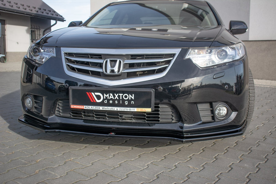Maxton frontsplitter til Honda Accord Mk8 (CU Series) Facelift – blank sort – billede 1 af 6