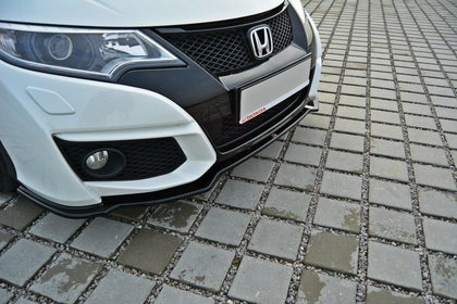 Maxton Front Splitter Honda Civic Mk9 Facelift - Gloss Black