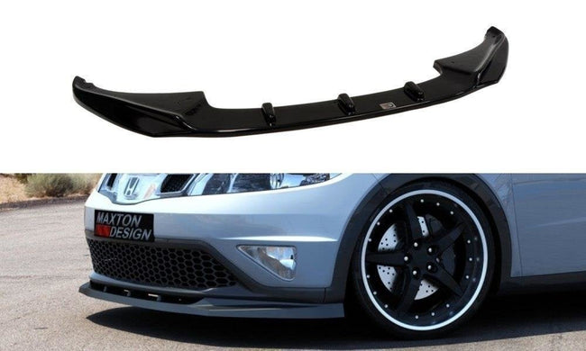 Maxton frontsplitter til Honda Civic Mk8 (Facelift) – blank sort – billede 1 af 3