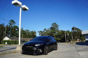 Maxton Hybrid Front Splitter Ford Focus RS Mk3 - ABS+Gloss Black