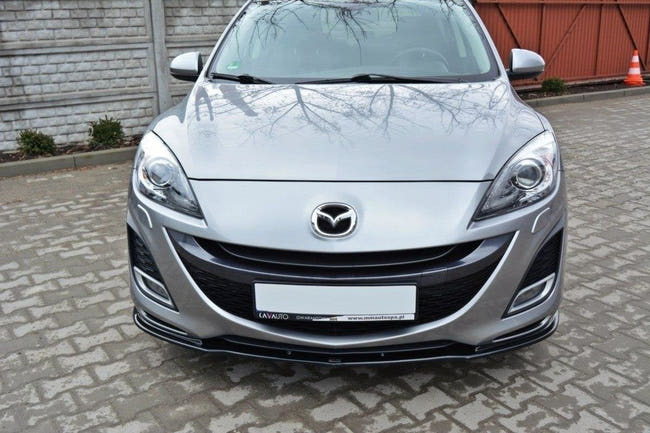 Maxton frontsplitter til Mazda 3 Mk2 Sport – blank sort – billede 2 af 6