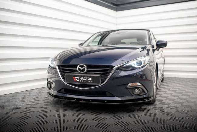 Maxton Front Splitter Mazda 3 Mk3 - Gloss Black