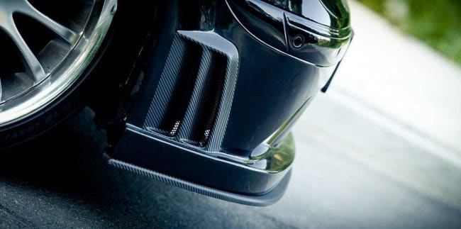Maxton frontsplitter til Mercedes CLK W209 Black (SL Black Series LOOK) – blank sort – billede 2 af 3